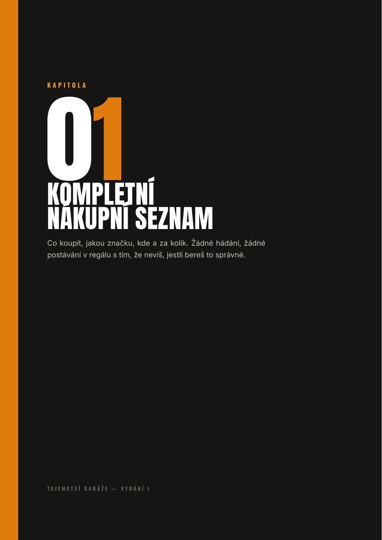 Kapitola 1 — Kompletní nákupní seznam
